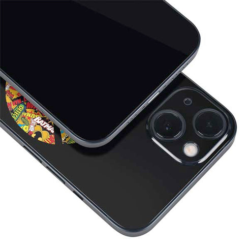 DC Comics Batman Silhouette Logo Vintage Pattern iPhone 14 Plus Skin